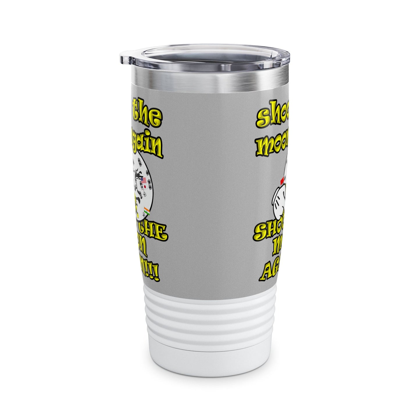 shoot the moon again - Ringneck Tumbler, 20oz (light grey)