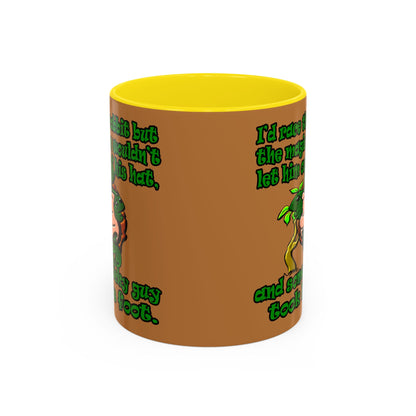 turtle race - Accent Mug (light brown)