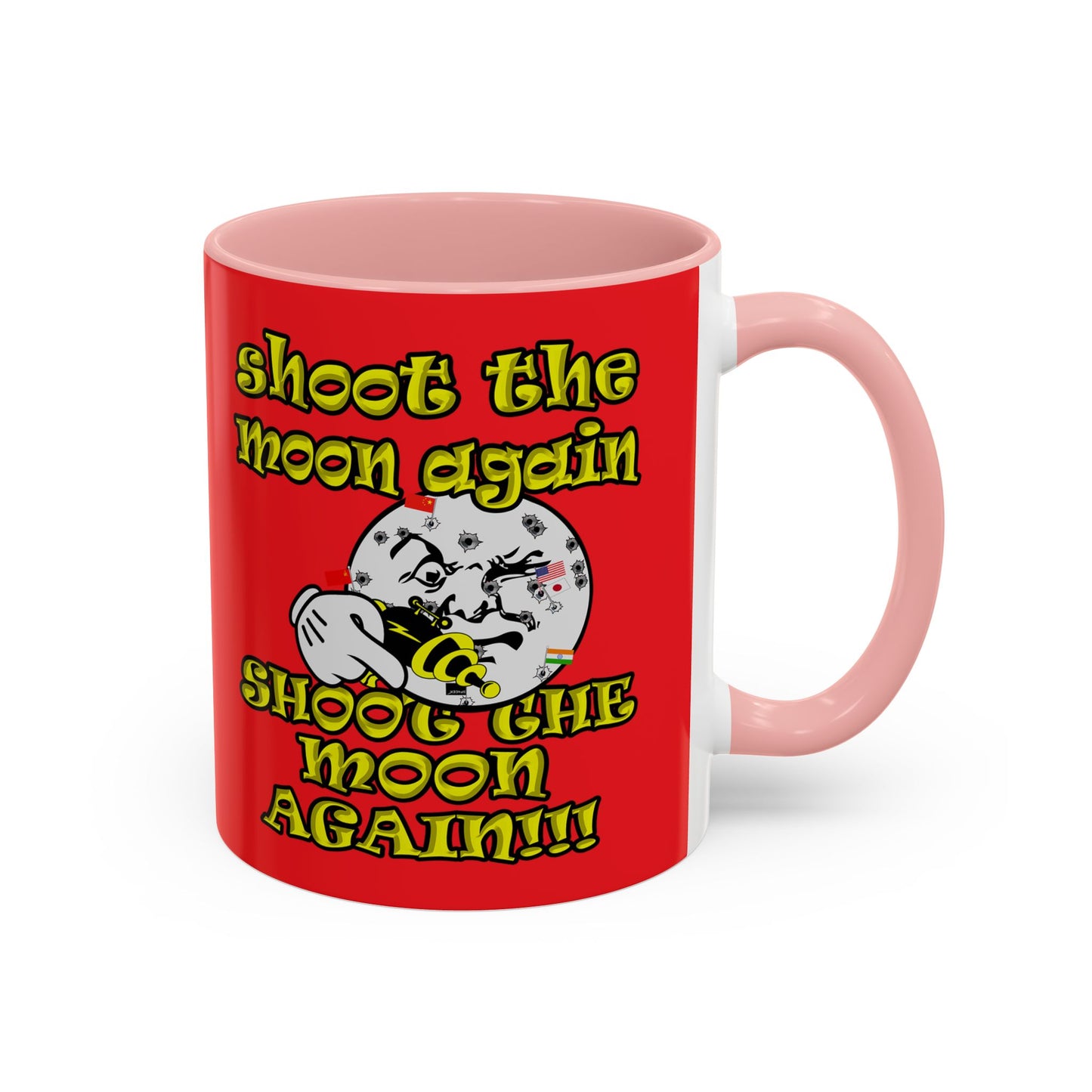 shoot the moon again - Accent Mug (red)
