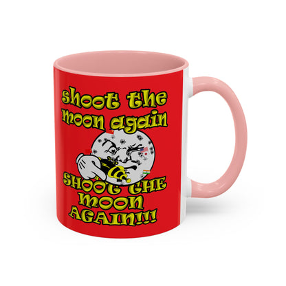 shoot the moon again - Accent Mug (red)