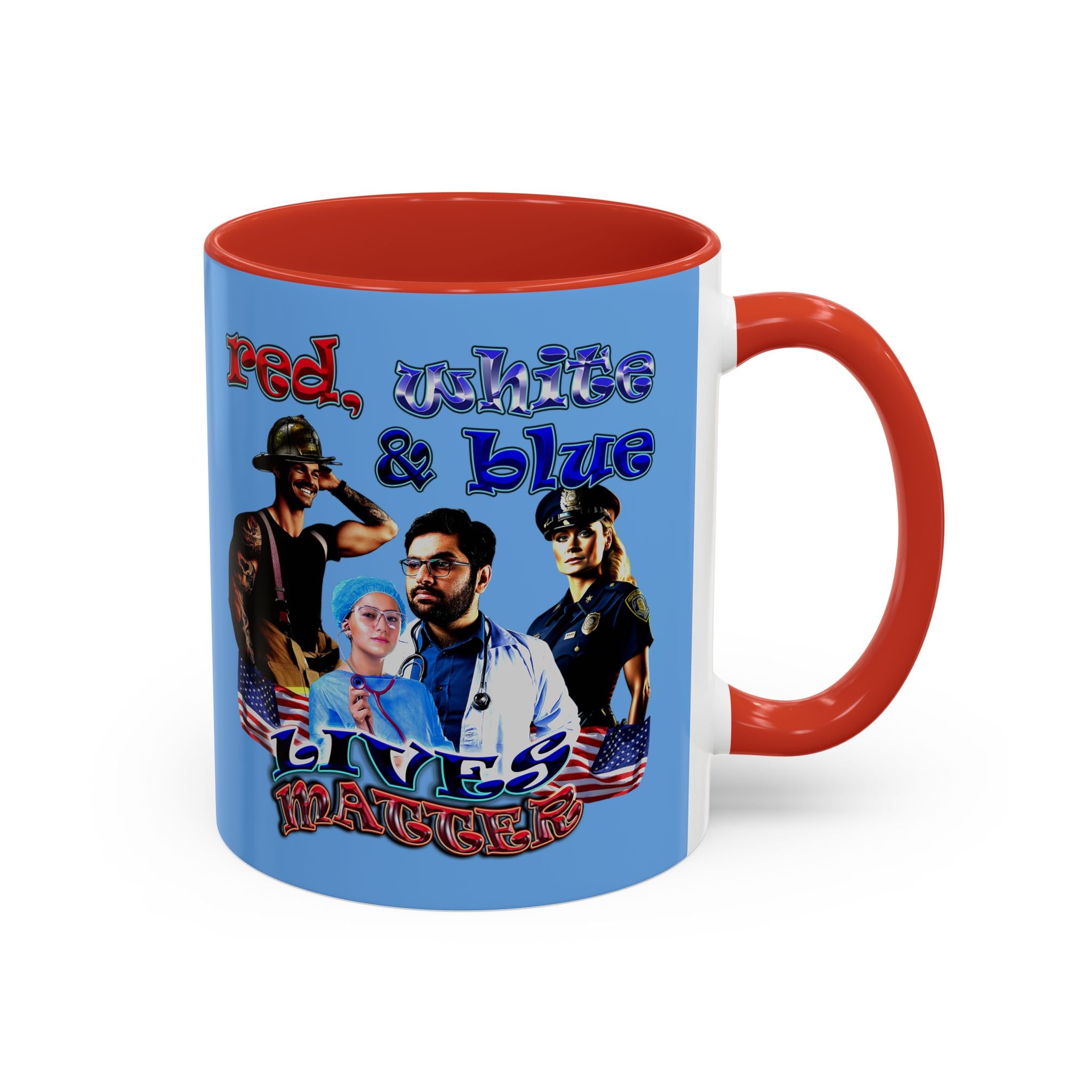 rw&b lives matter - Accent Mug (light blue)