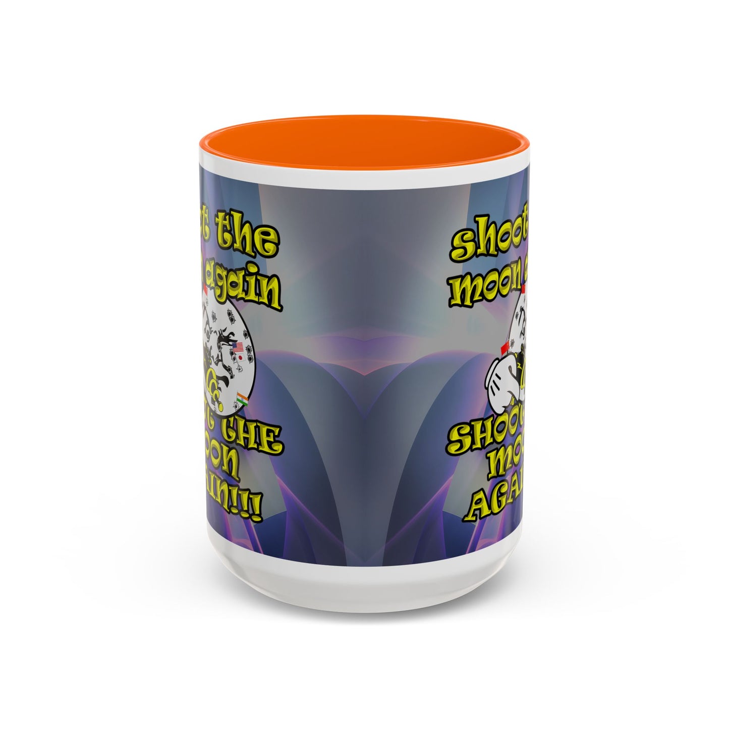 shoot the moon again - Accent Mug (grey-pink wave)