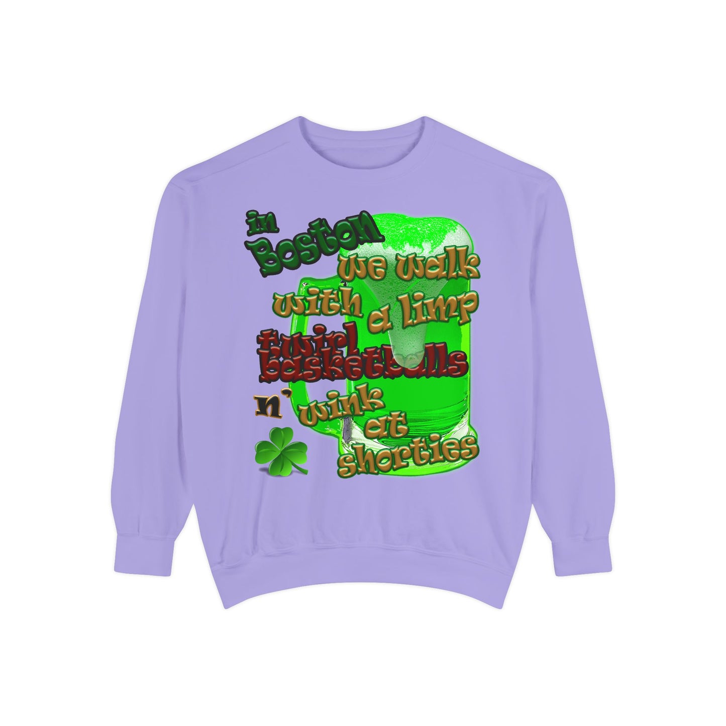 celtics logo - Unisex Garment-Dyed Sweatshirt