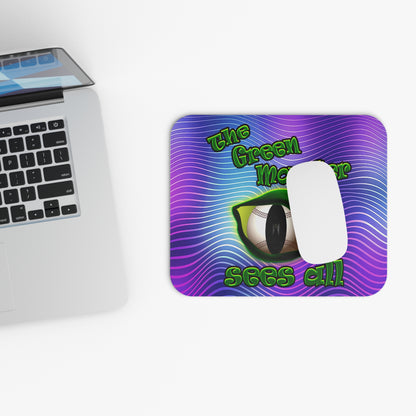 green monster - Mouse Pad (Rectangle) (purple wave)