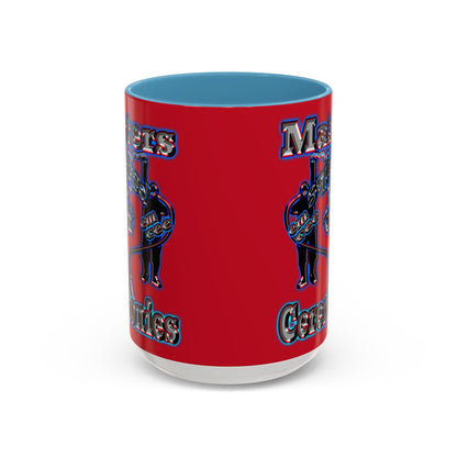 em cee squared - Accent Mug (dark red)