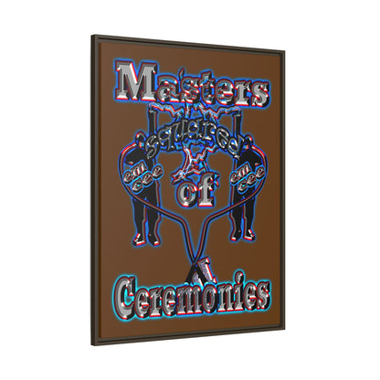 em cee squared - framed canvas art (brown)