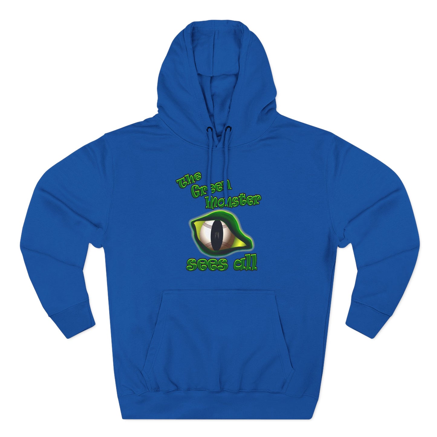 green monster - Three-Panel Fleece Hoodie