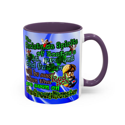 christmas spirits of boston - Accent Mug (blue-white wave)