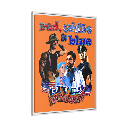 rw&b lives matter - framed canvas art (crusta)