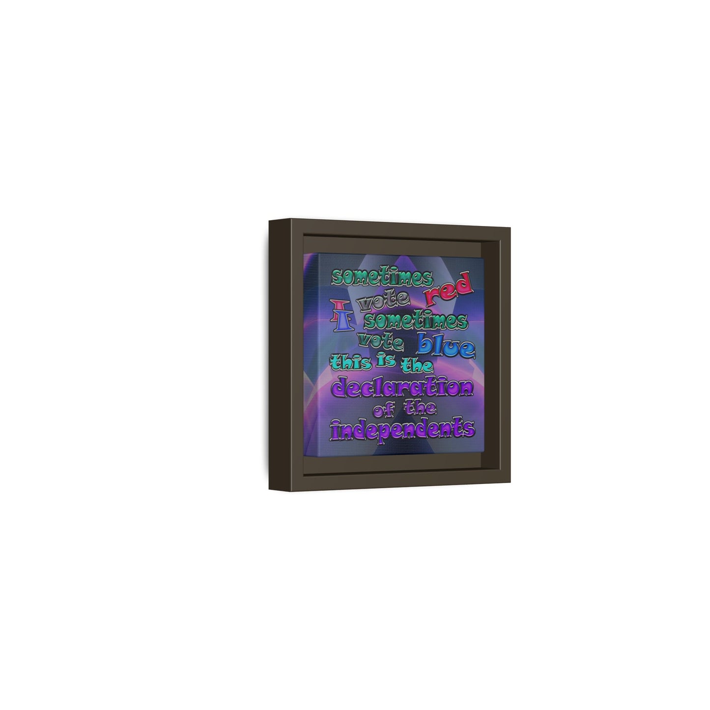 declaration of the independents - framed canvas art (grey-pink wave)