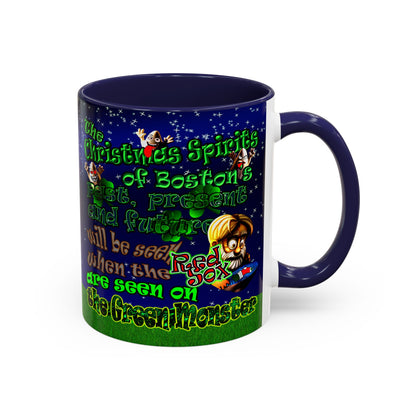 christmas spirits of boston - Accent Mug ('snoops' background)