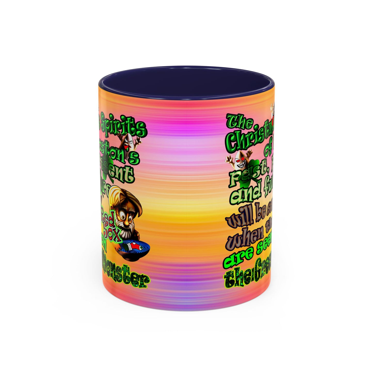 christmas spirits of boston - Accent Mug (color blur)