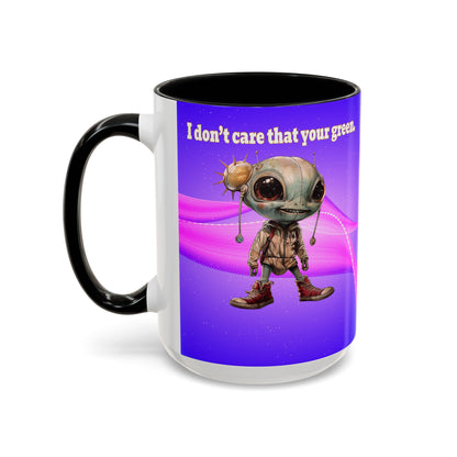 I don't care that your grey - Accent Mug (purple-pink wave)