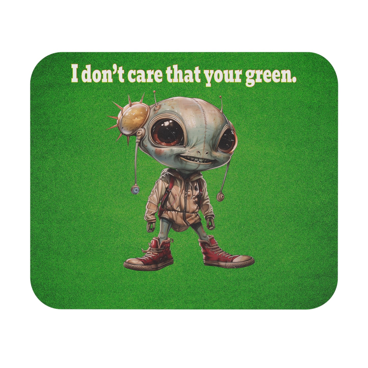 I don't care that your green - Mouse Pad (Rectangle) (green turf)