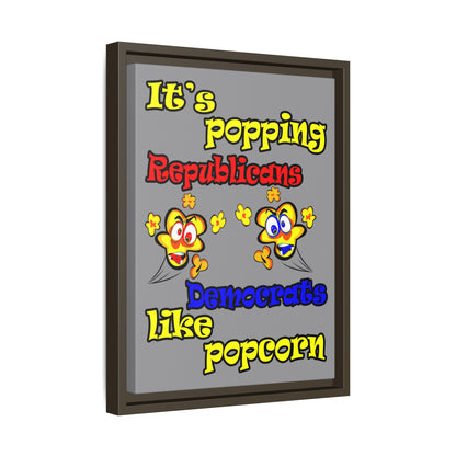 popping like popcorn - framed canvas art (grey)