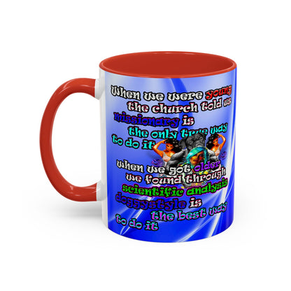 doggystyle - Accent Mug (blue-white wave)