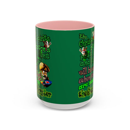 christmas spirits of boston - Accent Mug (dark green)