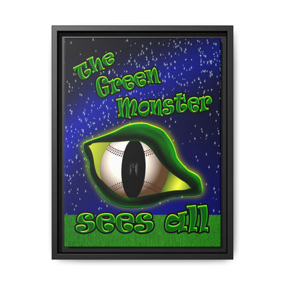 green monster - framed canvas art ('snoops' background)