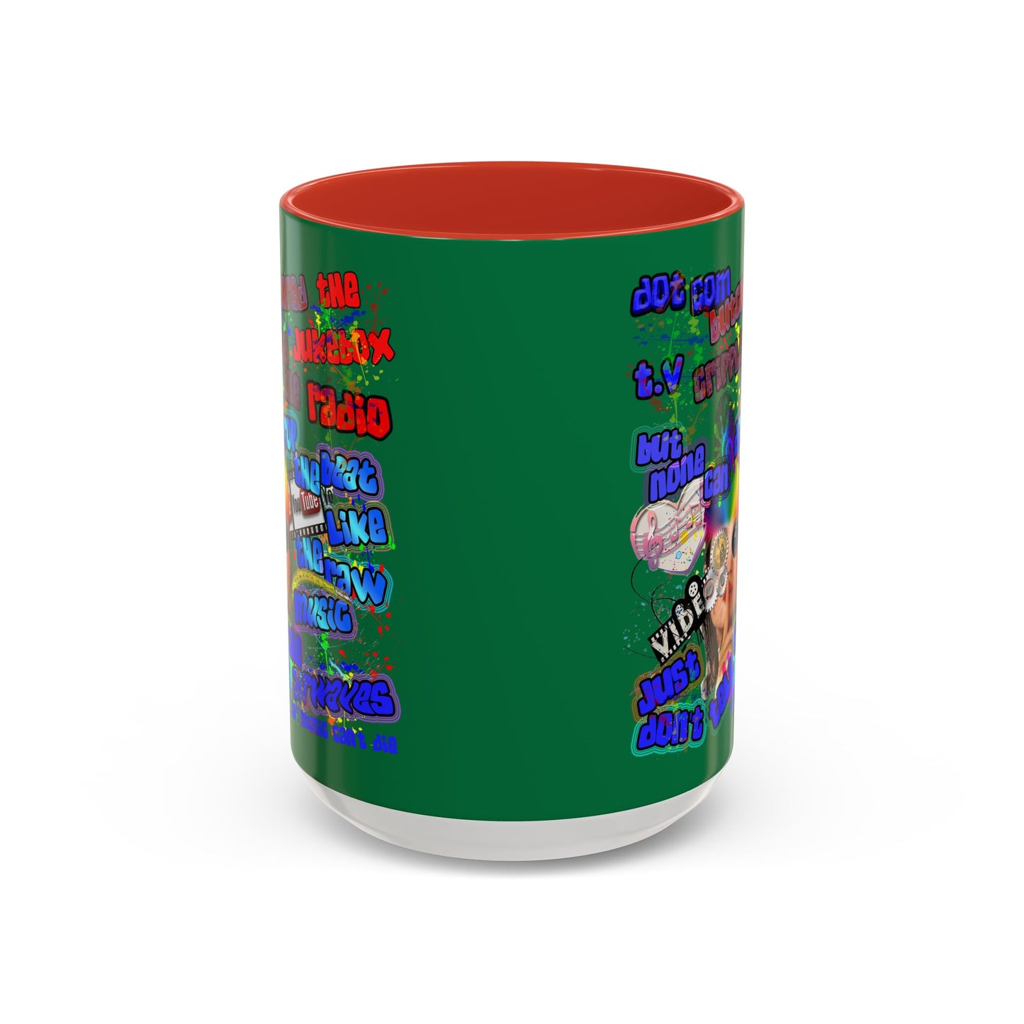 drop the beat - Accent Mug (dark green)