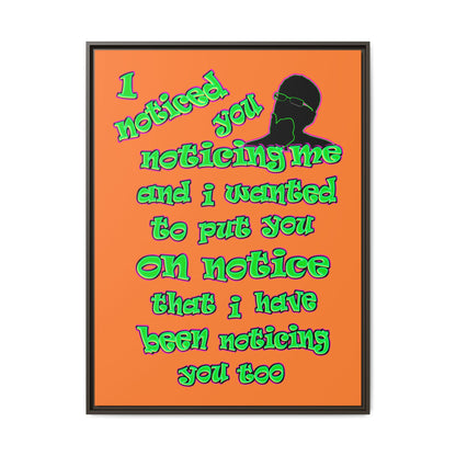noticed you noticing - framed canvas art (crusta)