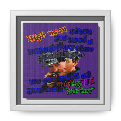 high noon - framed canvas art (purple)