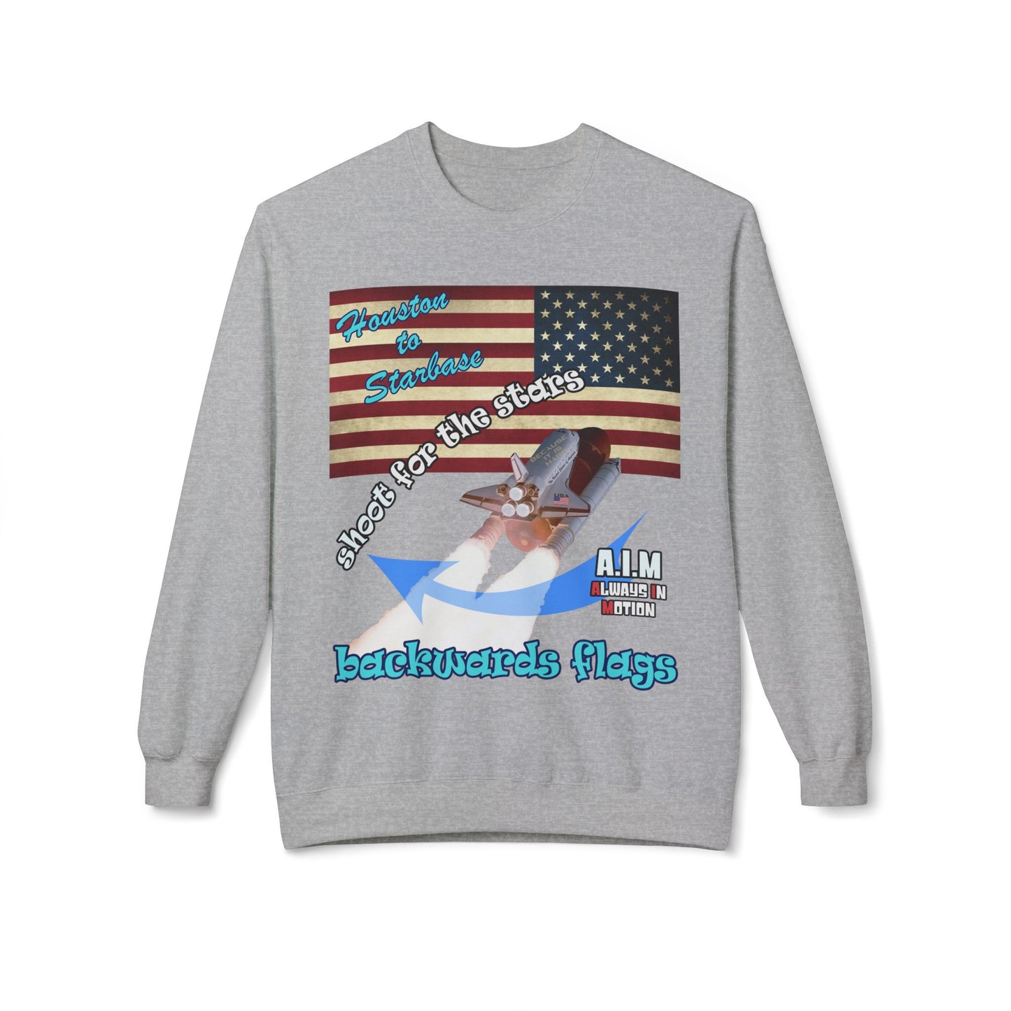 shoot for the stars - Unisex Midweight Softstyle Fleece Crewneck Sweatshirt