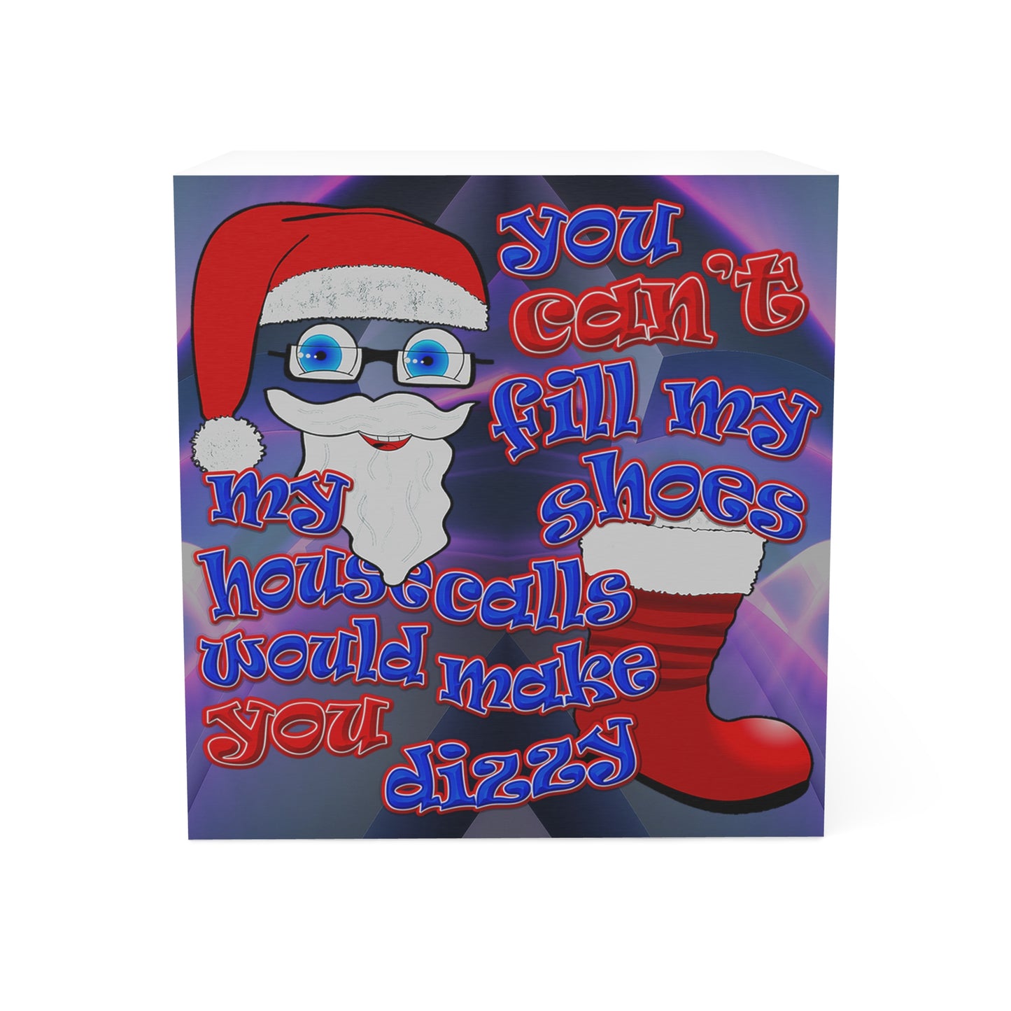 santa's shoes - note cube (grey-pink wave)