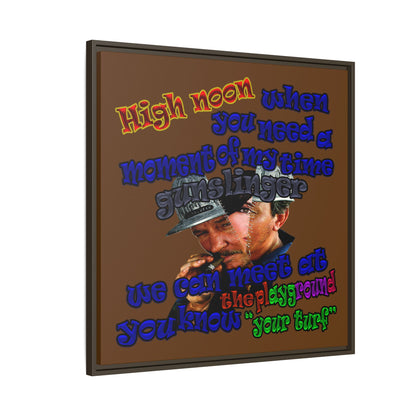 high noon - framed canvas art (brown)