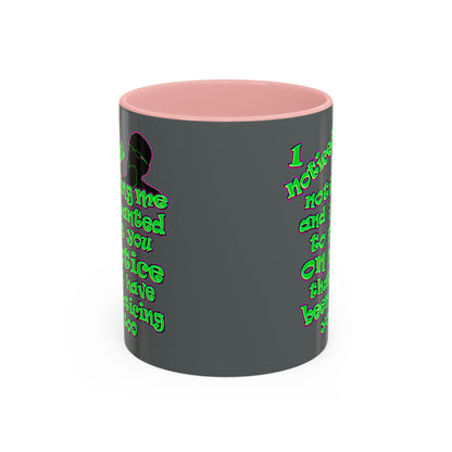 noticed you noticing - Accent Mug (dark grey)