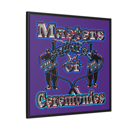 em cee squared - framed canvas art (purple)