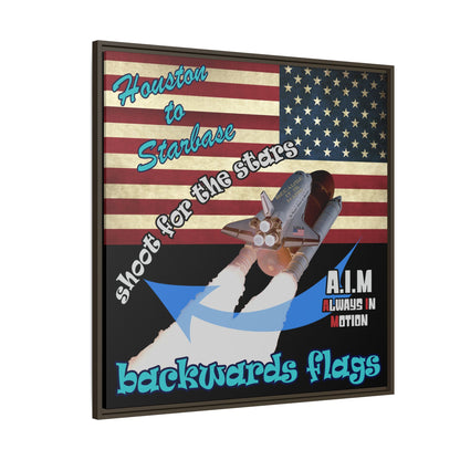 shoot for the stars - framed canvas art (black)