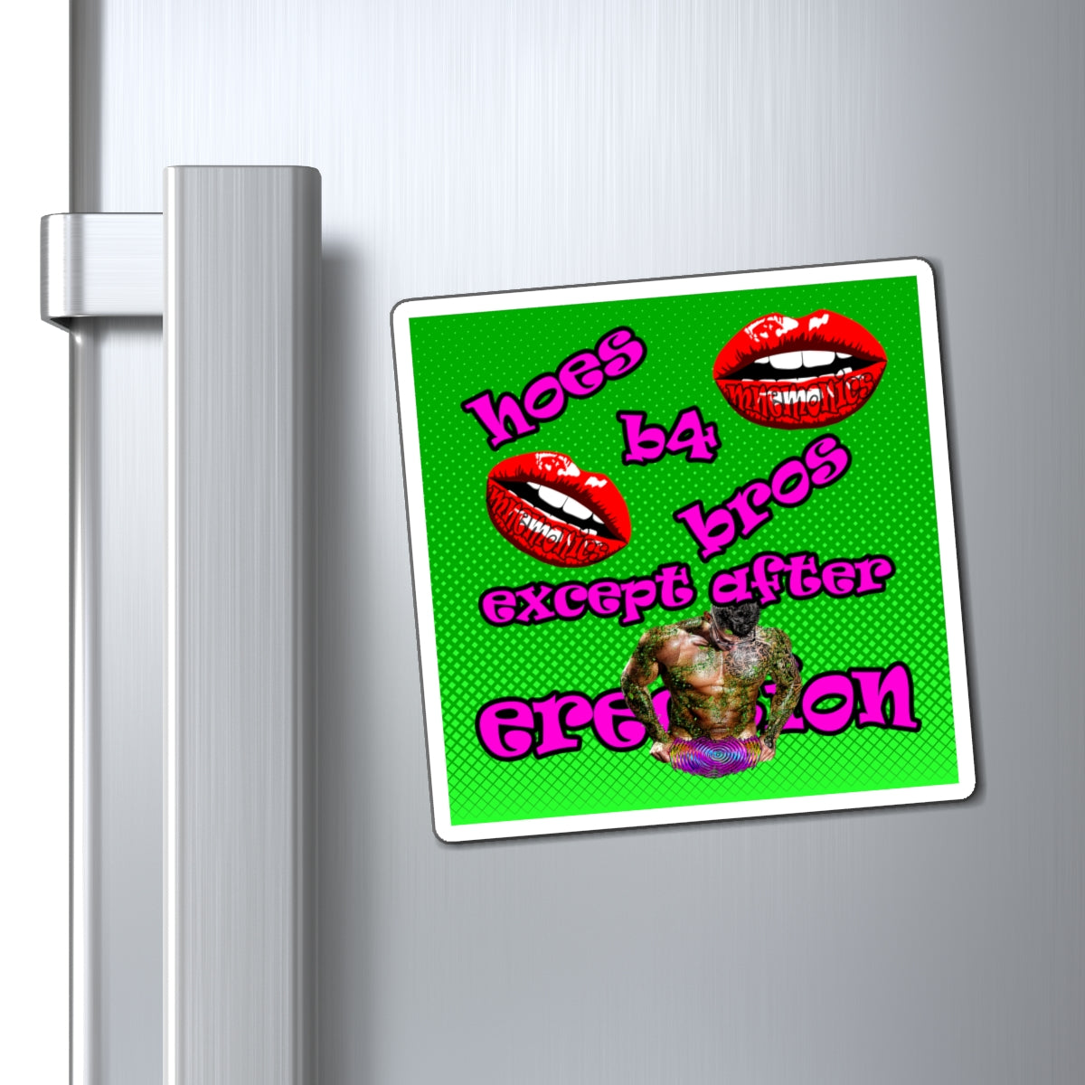 hoes b4 bros - Magnets - (logo green)