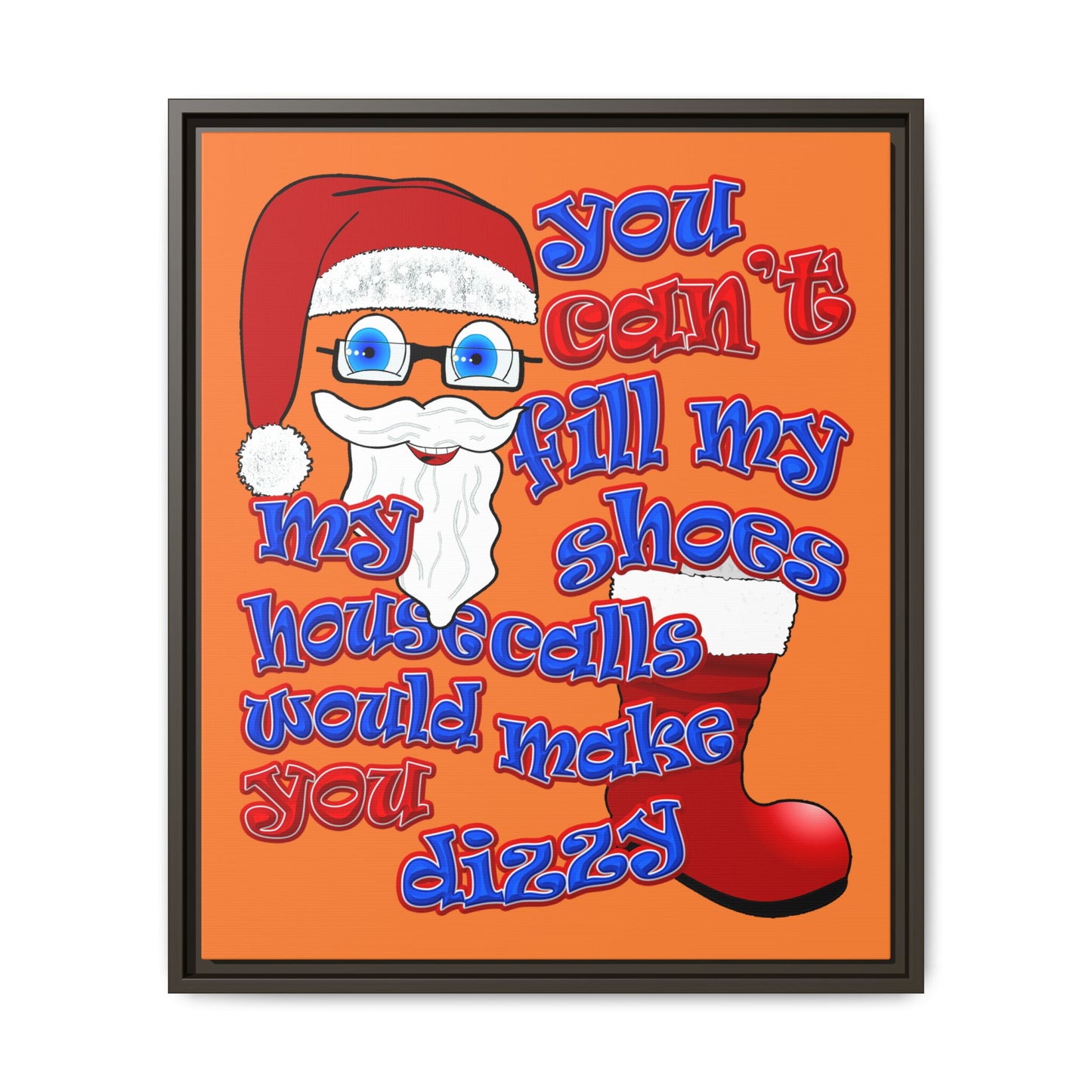 santa's shoes - framed canvas art (crusta)
