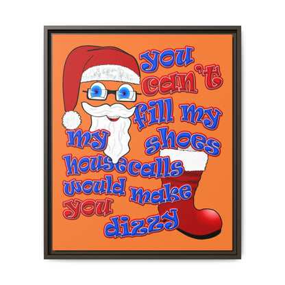 santa's shoes - framed canvas art (crusta)
