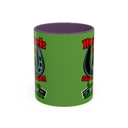 my luck - Accent Mug (green)