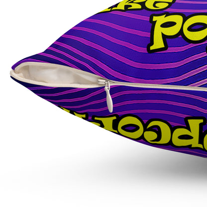 popping like popcorn - Spun Polyester Square Pillow - (purple wave)