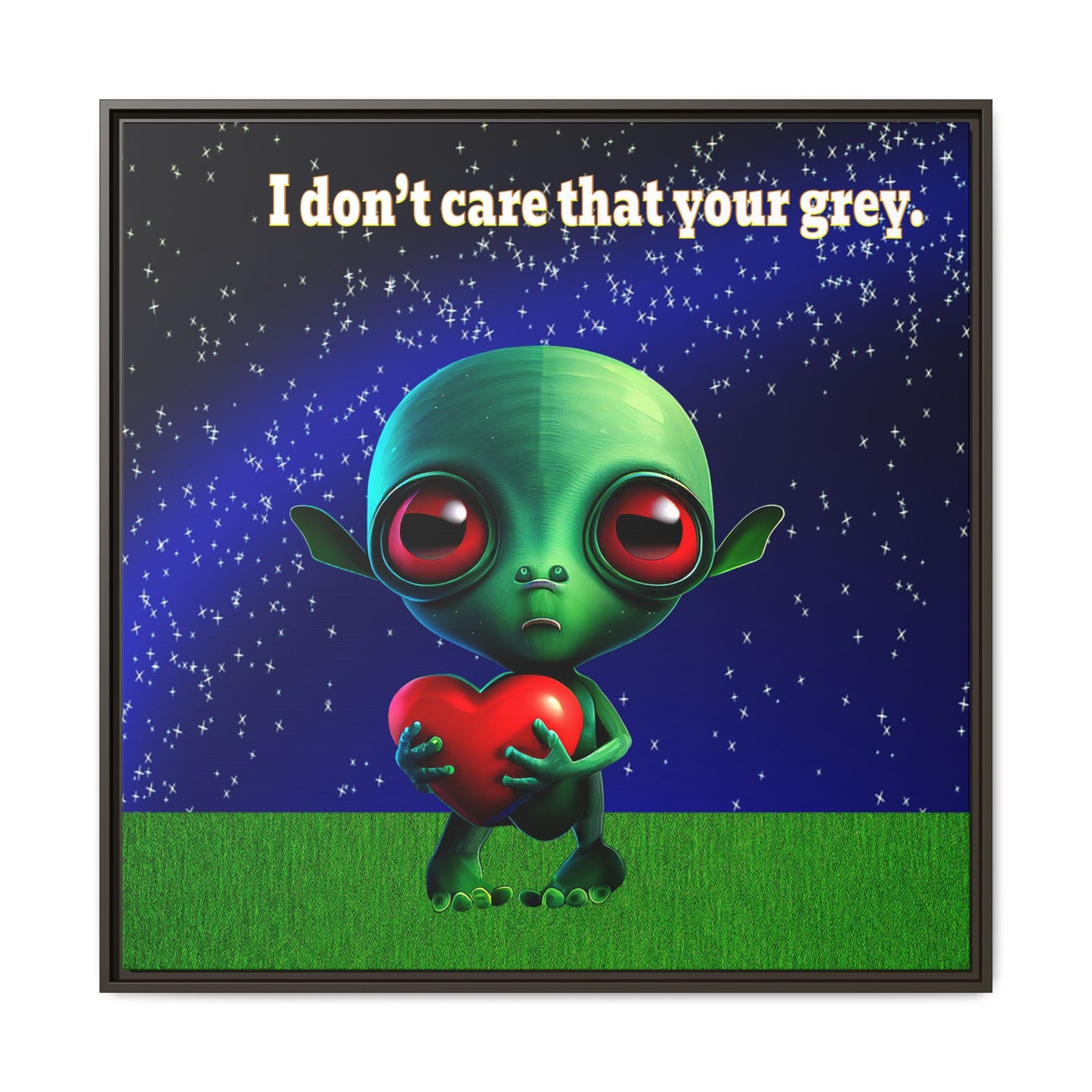 I don't care that your grey - framed canvas art ('snoops' background)