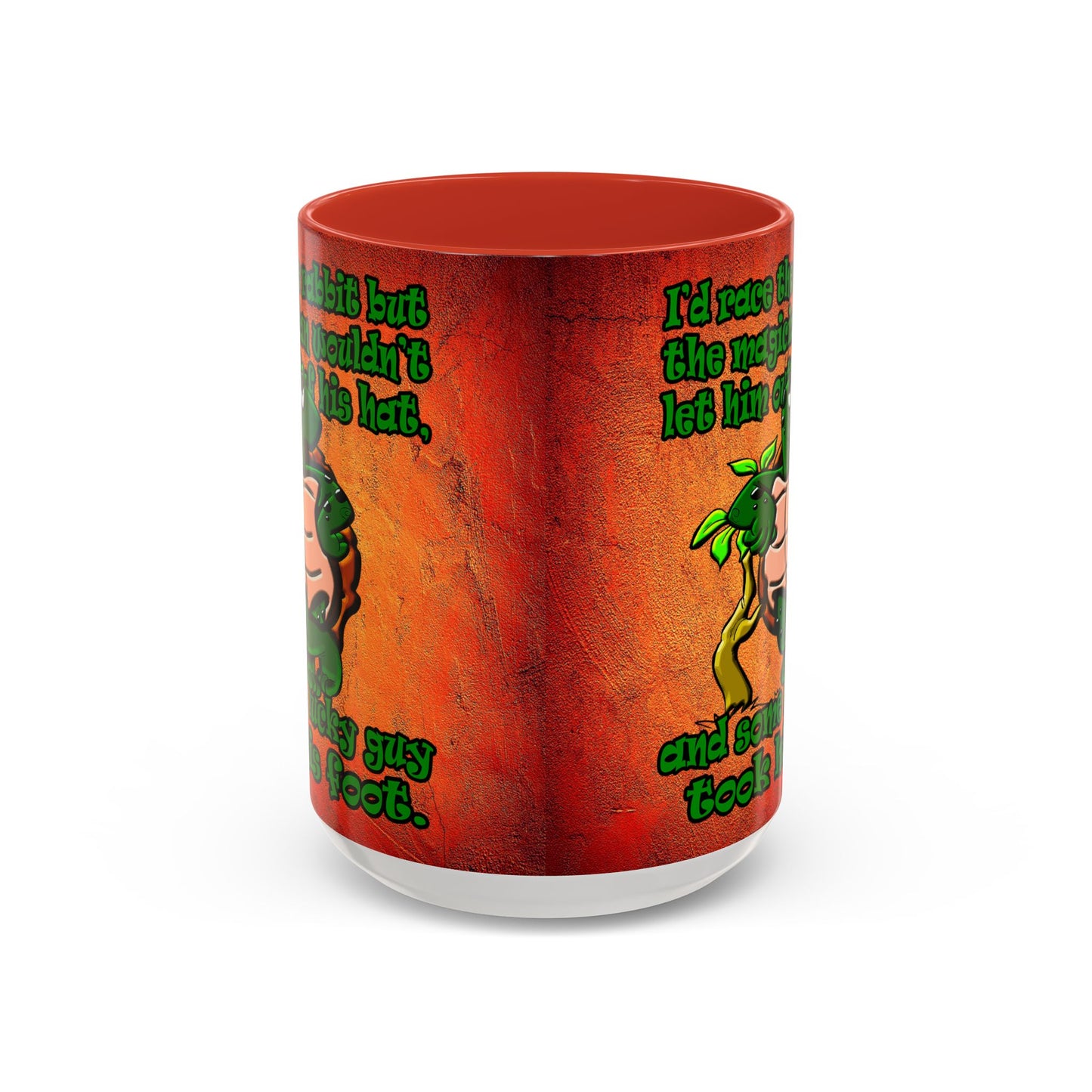 turtle race - Accent Mug (burnt orange)