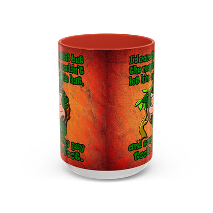 turtle race - Accent Mug (burnt orange)