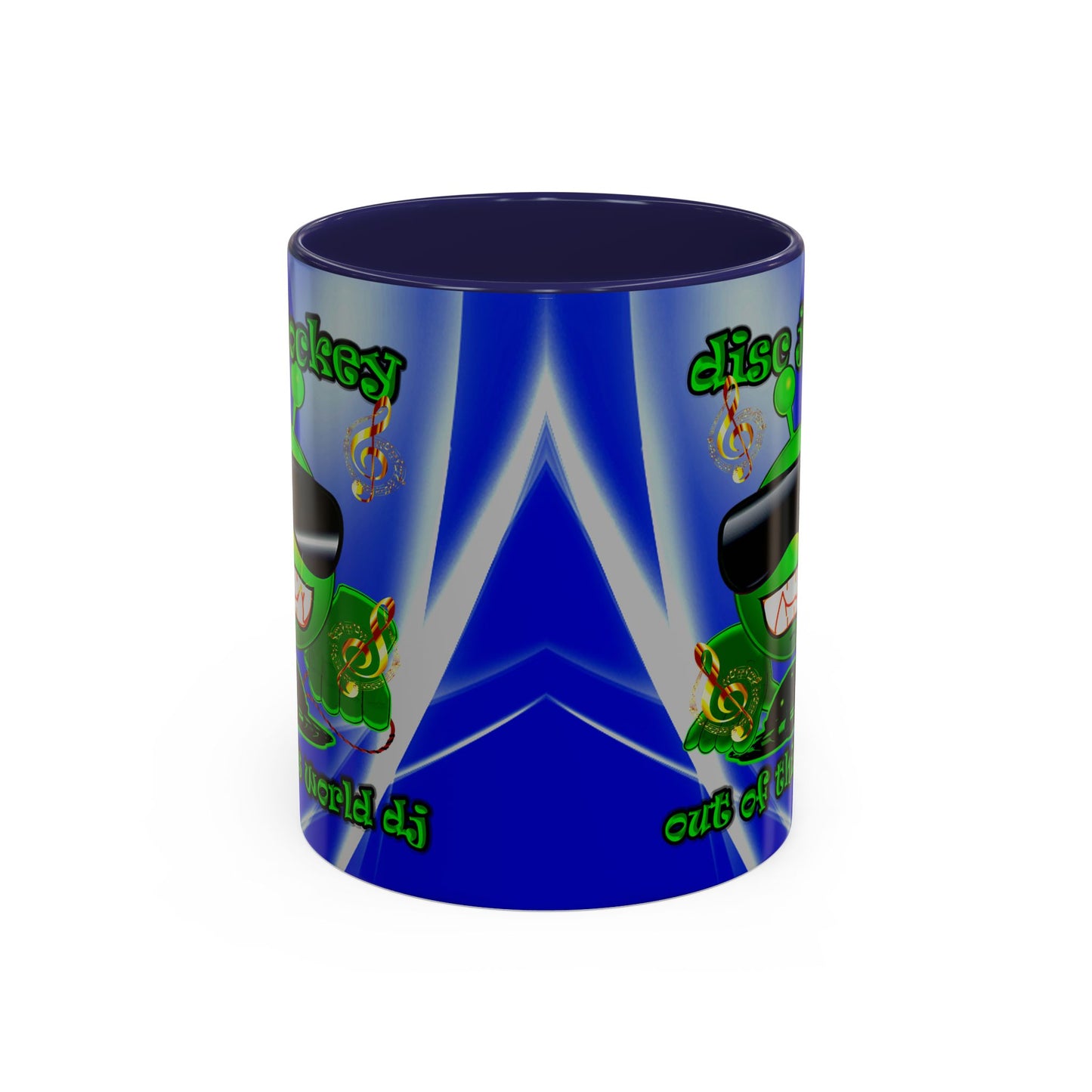 disc jockey - Accent Mug (blue-white wave)