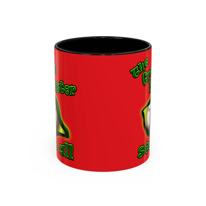 green monster - Accent Mug (red)