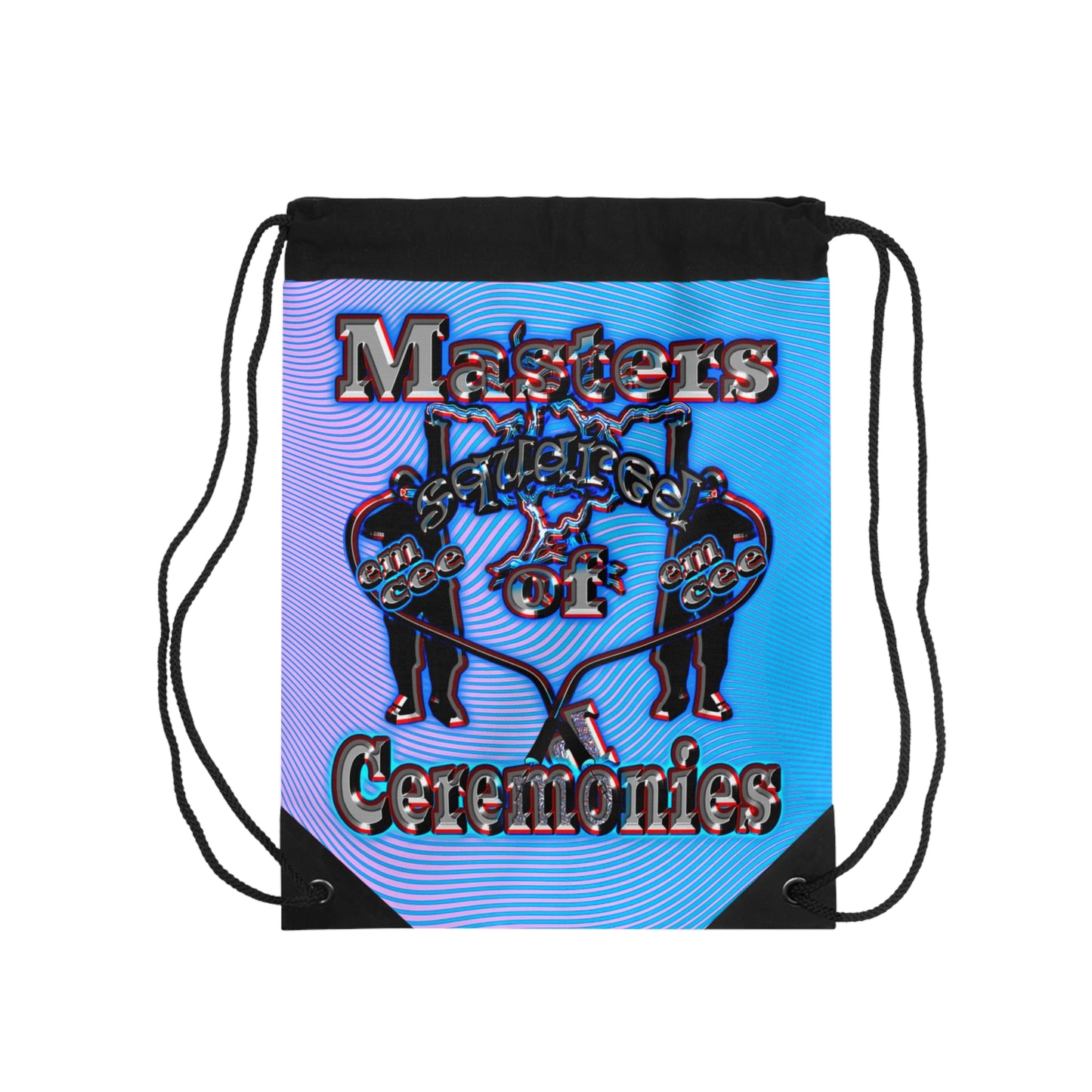 em cee squared - Drawstring Bag (light blue-purple wave)