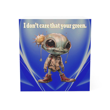 I don't care that your green - note cube (blue-white wave)