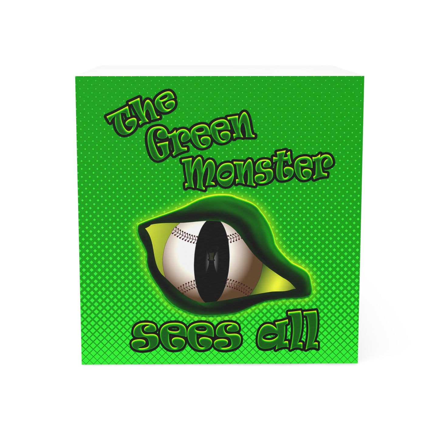 green monster - note cube (logo green)