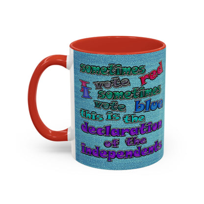 declaration of the independents - Accent Mug (faded blue)