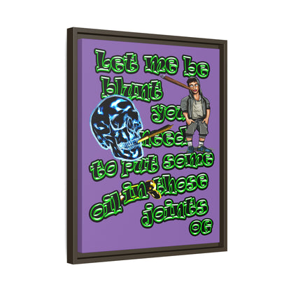 og - framed canvas art (light purple)