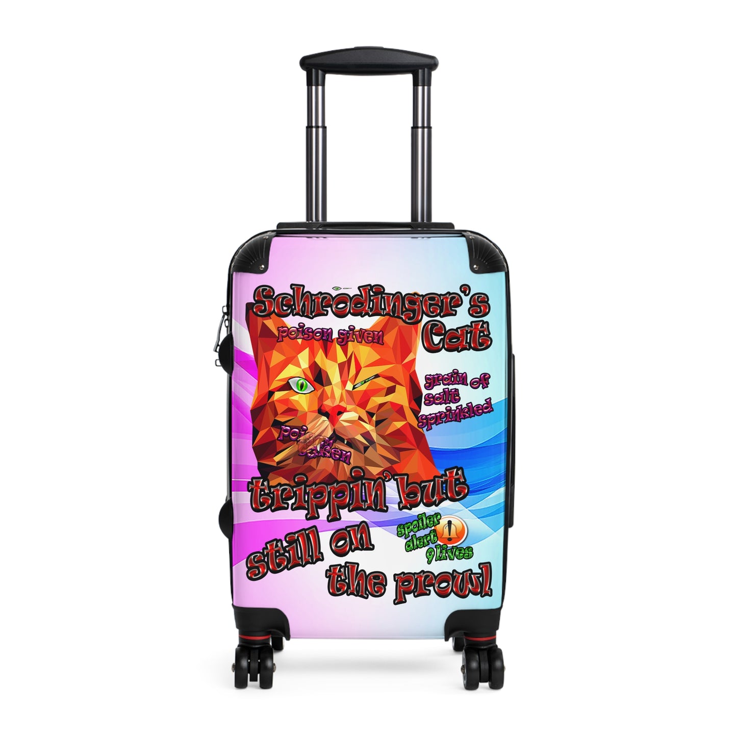 schrodinger's cat - Suitcase (light blue-pink wave)