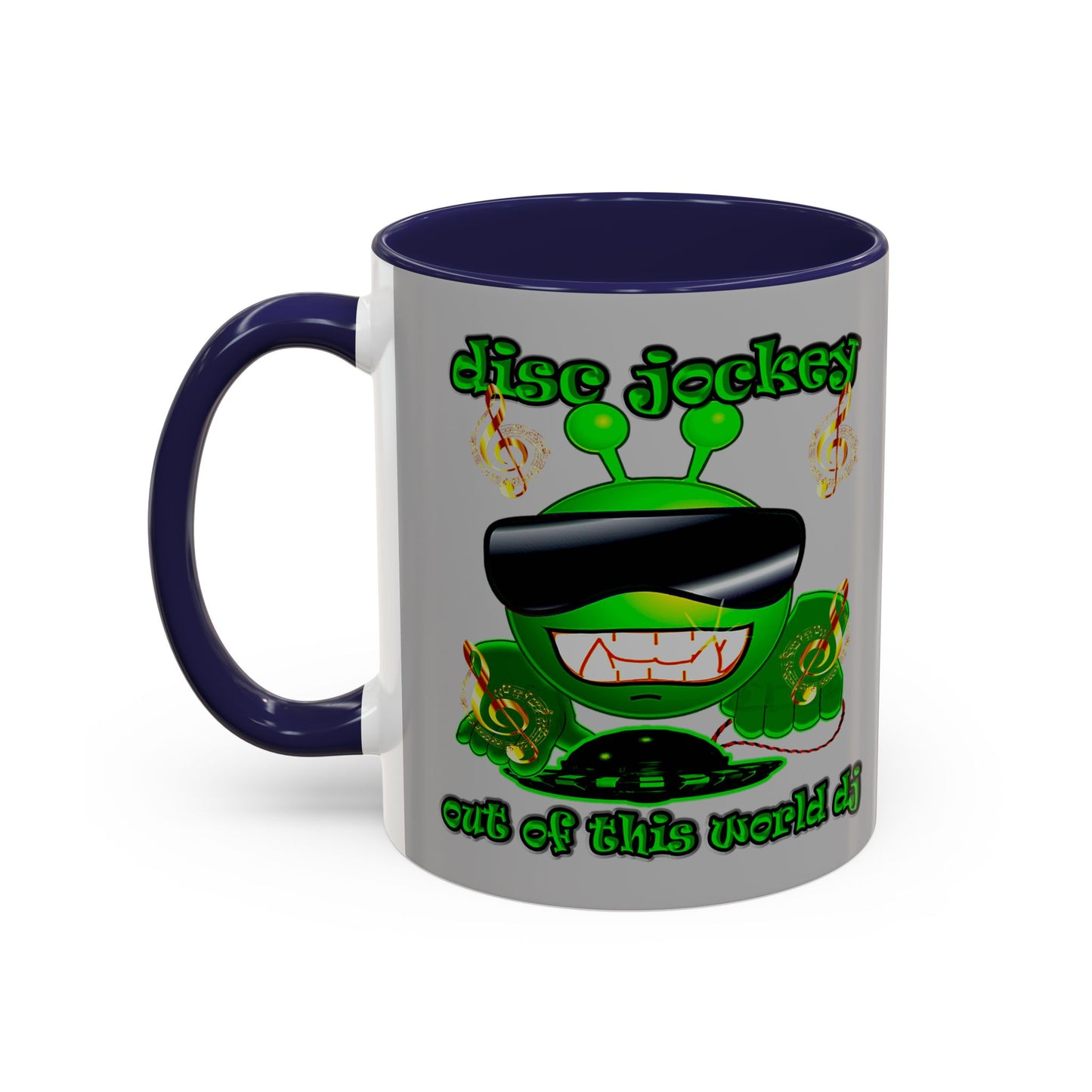 disc jockey - Accent Mug (light grey)