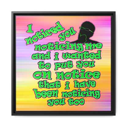 noticed you noticing - framed canvas art (color blur)