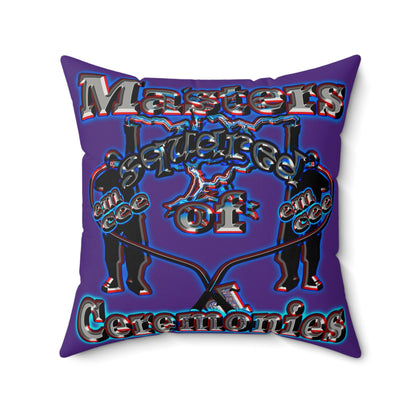 em cee squared - Faux Suede Square Pillow - (purple)